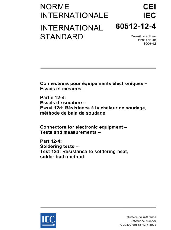 Cover IEC 60512-12-4:2006